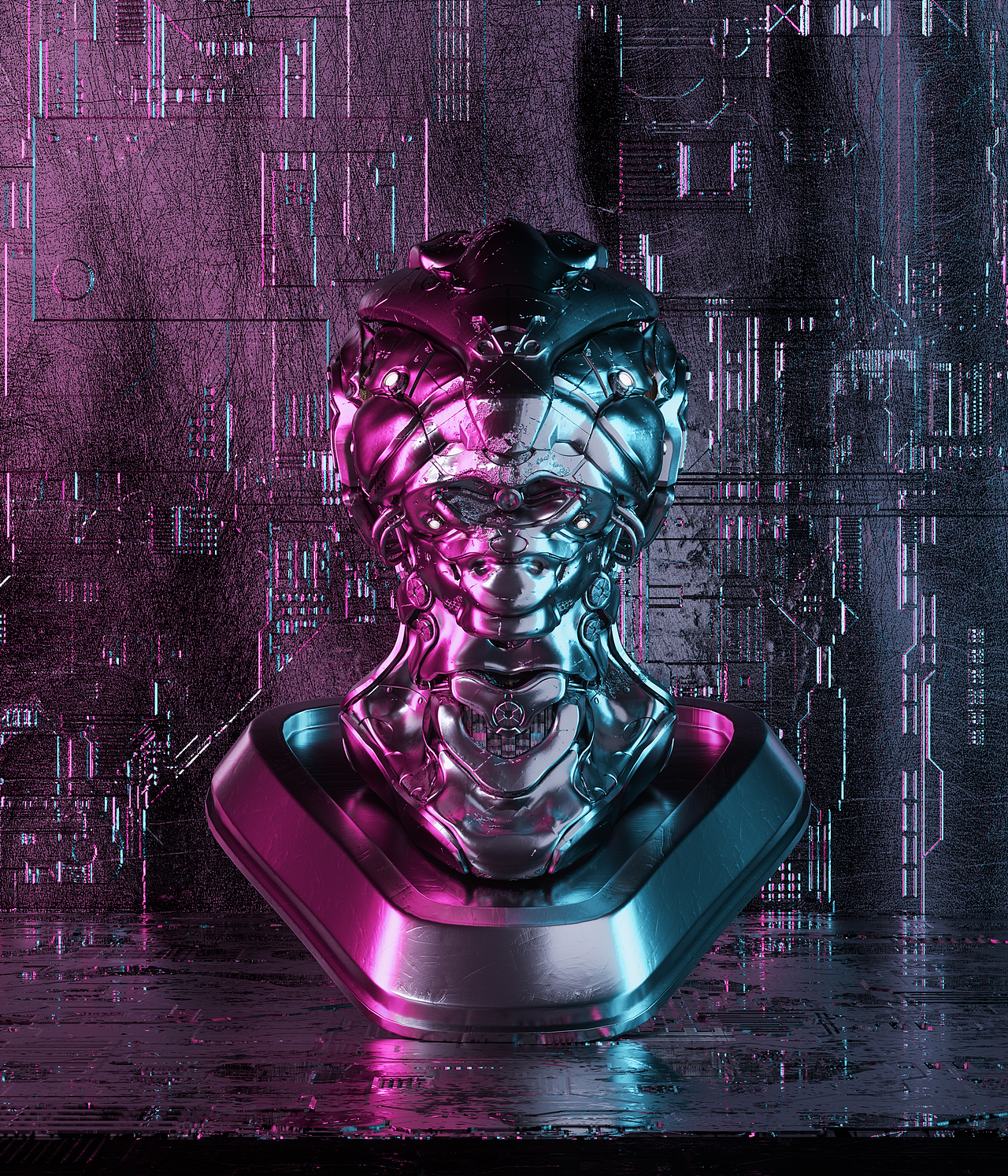 赛博朋克机甲制作练习|三维|机械/交通|优雅的_临摹作品-站酷zcool