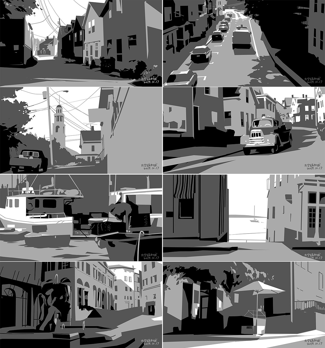 无色练习（图ZMTgwOTAyNTQ0） - 创作习作 - 站酷设计师太空蜗牛爱画画原创素材 - 站酷ZCOOL