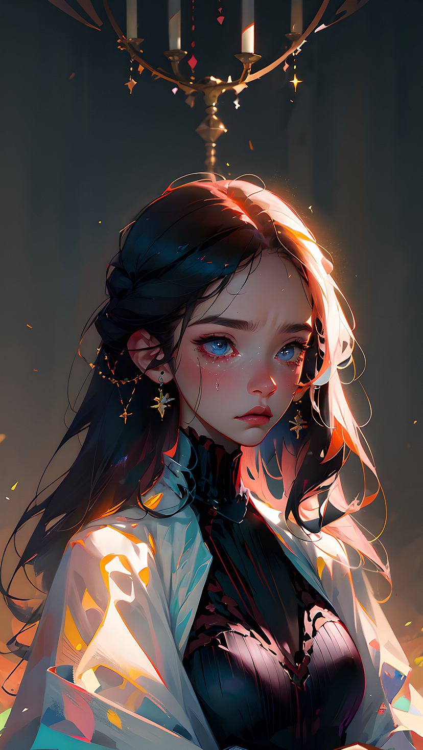 Ai绘画｜人物篇：伤心的少女（图ZMzQzNTEzMDcy） - 商业插画 - 站酷设计师婉艺AI原创素材 - 站酷ZCOOL