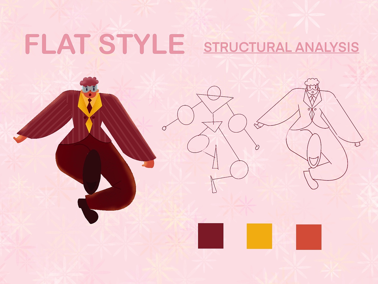 男性人物线稿动态分析