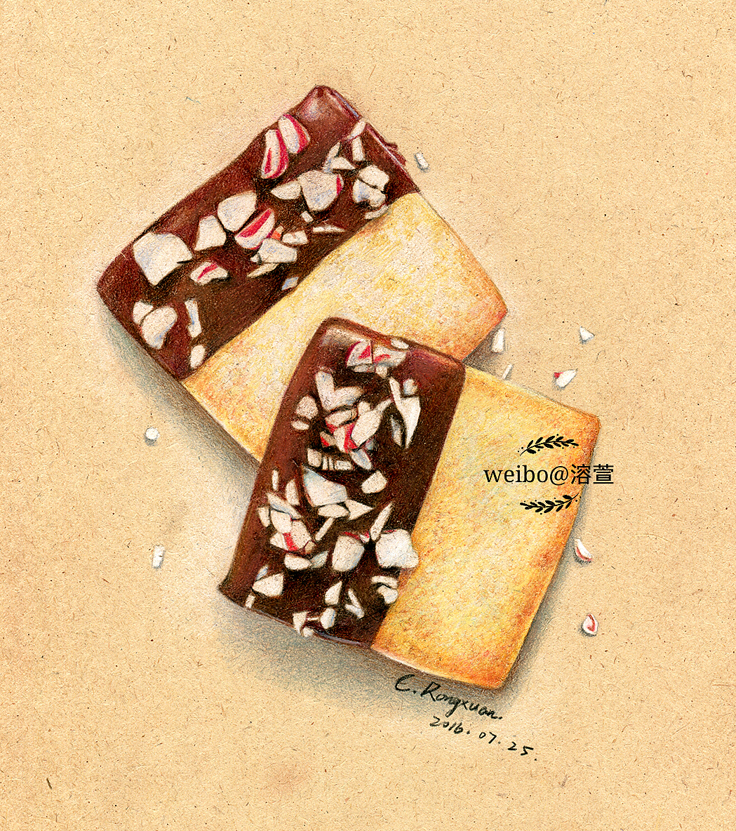 【溶萱手绘——彩铅美食】小饼干(ω)