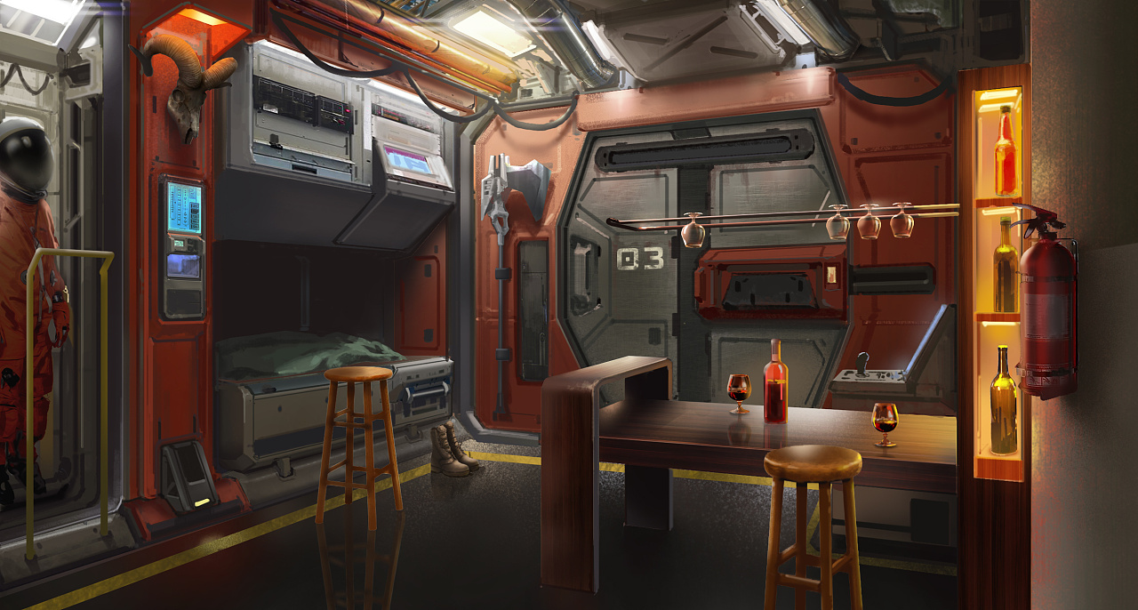 太空巡洋舰设计方案及舱室,舰载机设计