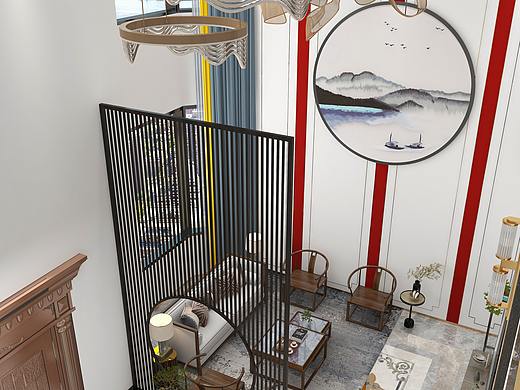 轻奢新中式效果