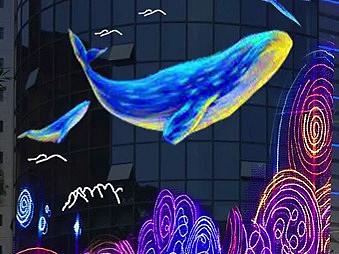 金融中心时代广场商业幕墙景观装饰 专业LED灯饰画设计