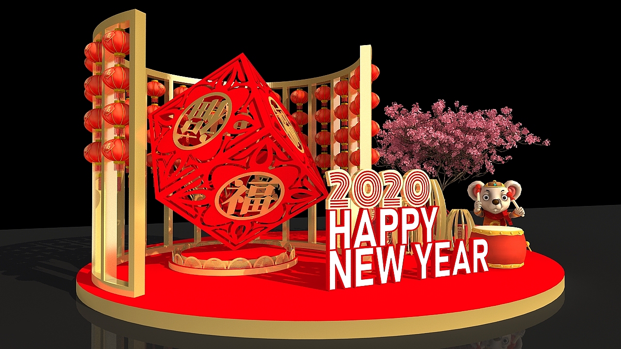 鼠年美陈（图ZMTg4NzE3NDk2） - 展陈设计 - 站酷设计师J自在原创素材 - 站酷ZCOOL