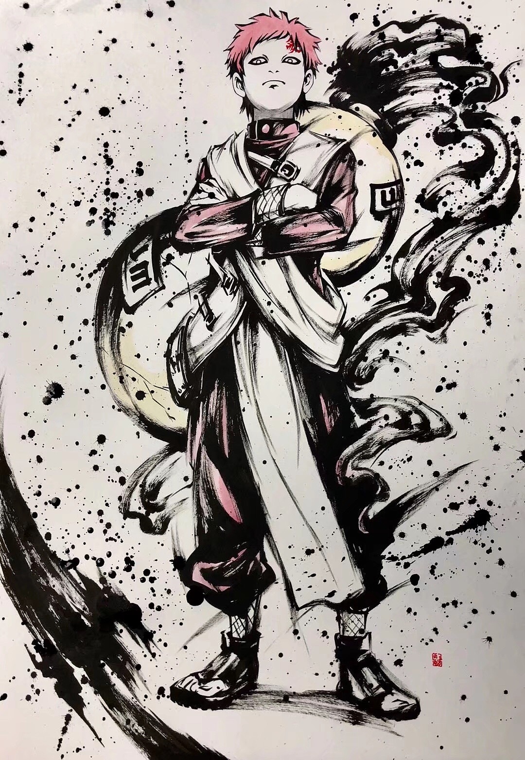 泼墨火影_花二轮同学-站酷zcool