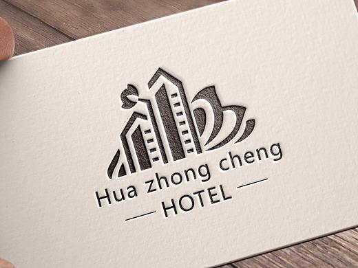 花中城酒店logo设计