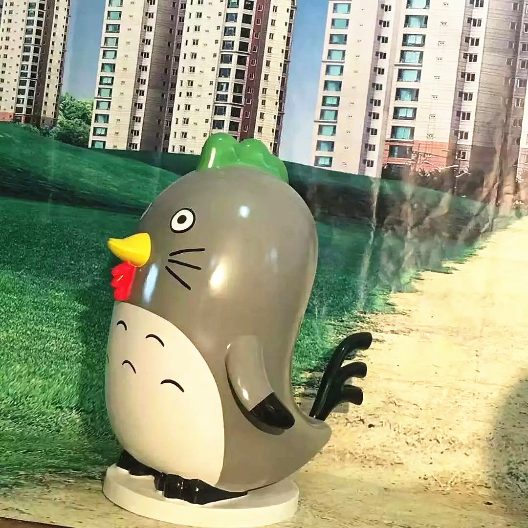 可爱动物小鸡玻璃钢卡通雕塑系列商业街活动主题摆件