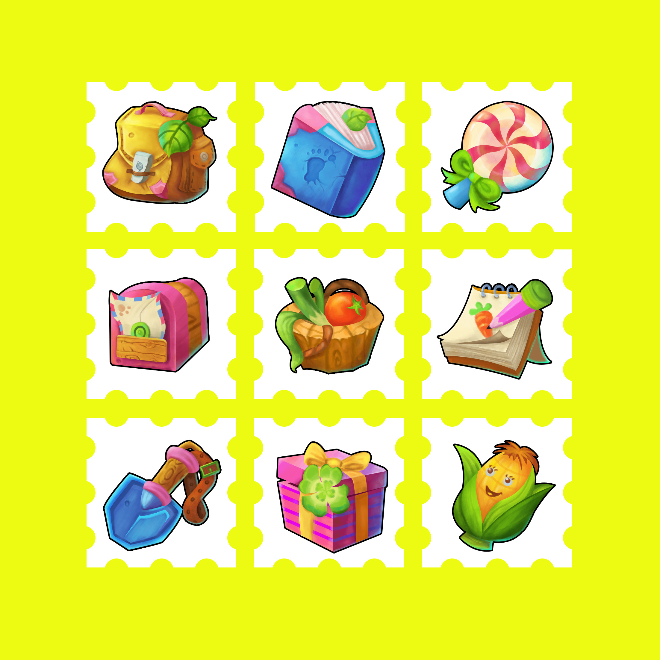 手绘q版icon|ui|图标|五好小公民 - 原创作品 - 站酷 (zcool)