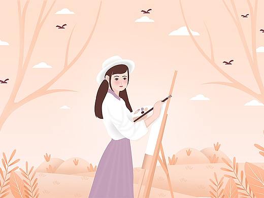 7月原创手绘节气插画 节日插画