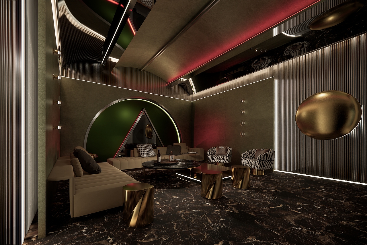 复古未来风商务派对房