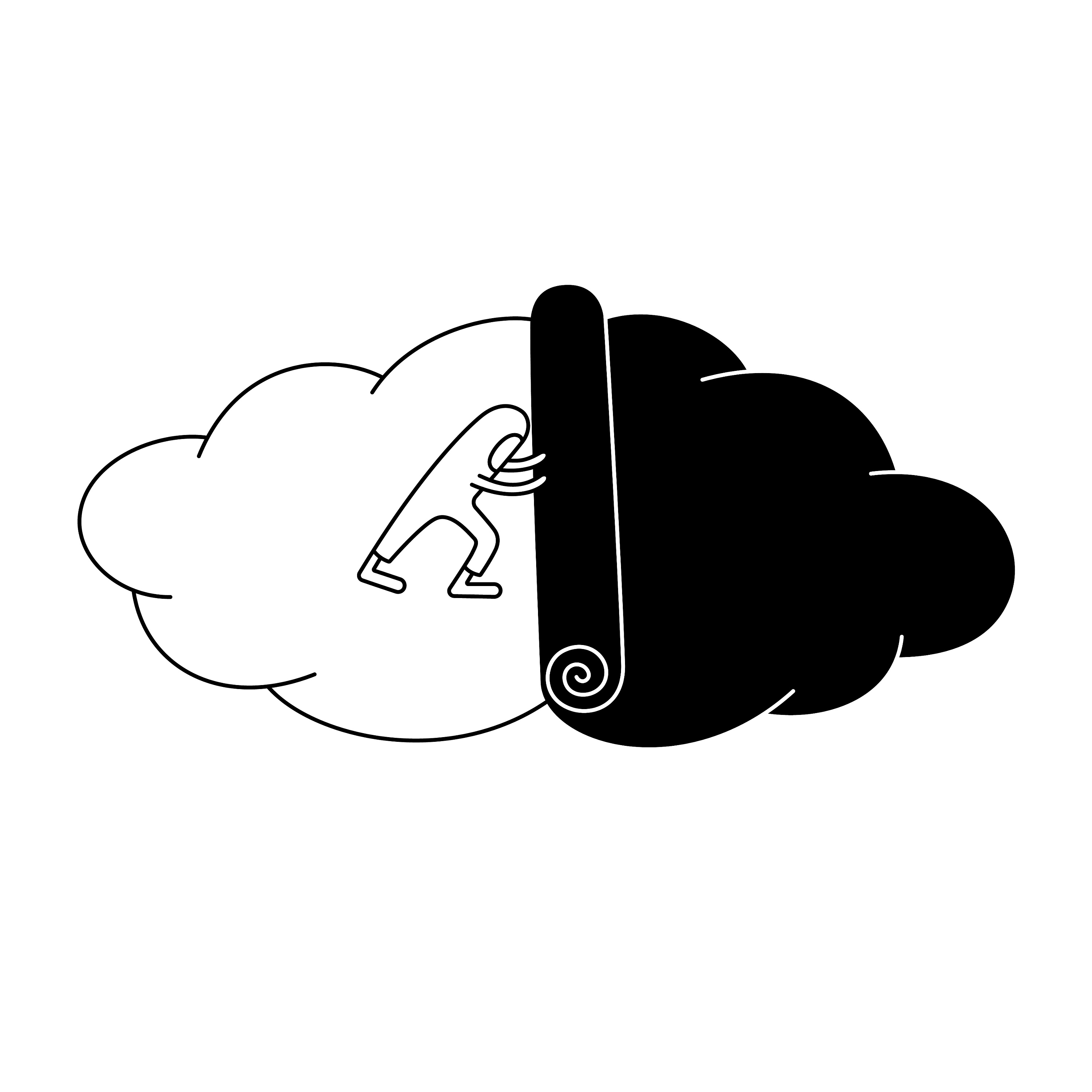 卡通乌云闪电图片素材免费下载 - 觅知网