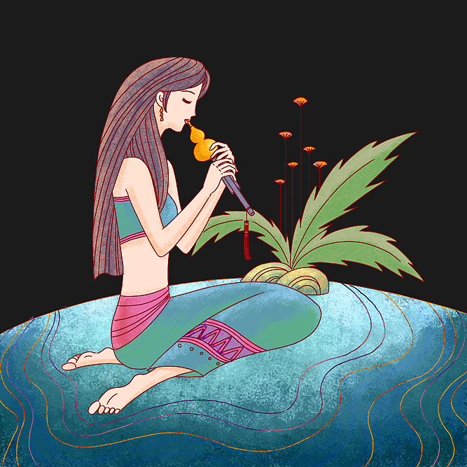 少数民族少女（图ZMjMwMDYxODY0） - 商业插画 - 站酷设计师箕宿仙人原创素材 - 站酷ZCOOL