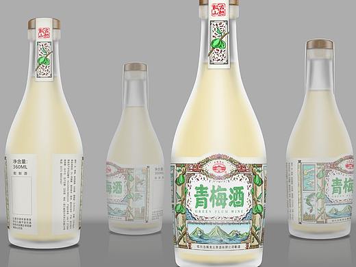 【插画与瓶型瓶贴设计】之古越龙山青梅酒包装升级