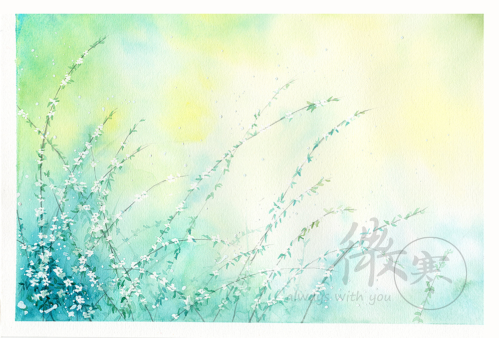 古风的花卉场景