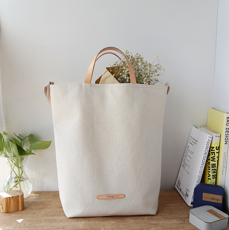原创设计 植鞣革+原胚帆布拎包
