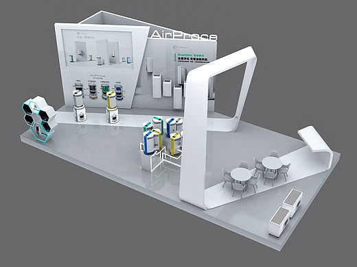 展会展位展台展示展厅展馆展览设计3d效果图