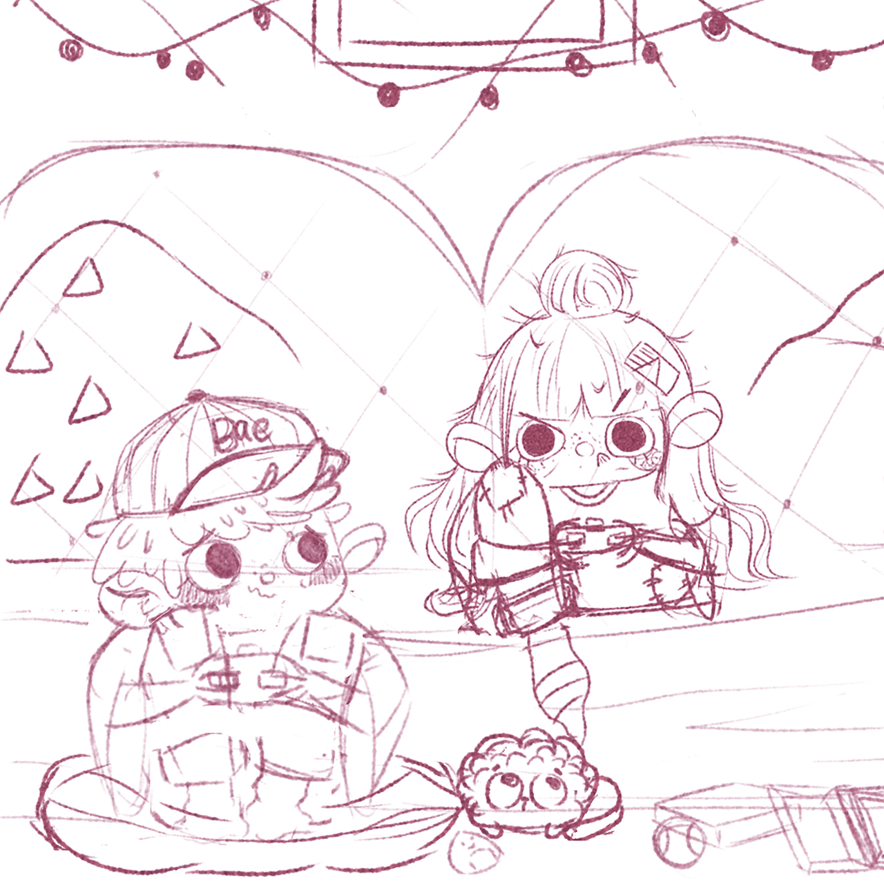 《不能输的游戏》（图ZMjY0MDQ0NzY0） - 儿童插画 - 站酷设计师刘美屁原创素材 - 站酷ZCOOL