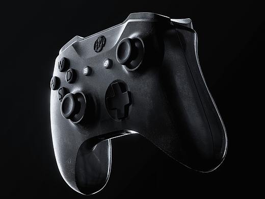 X-BOX手柄暗调产品渲染练习