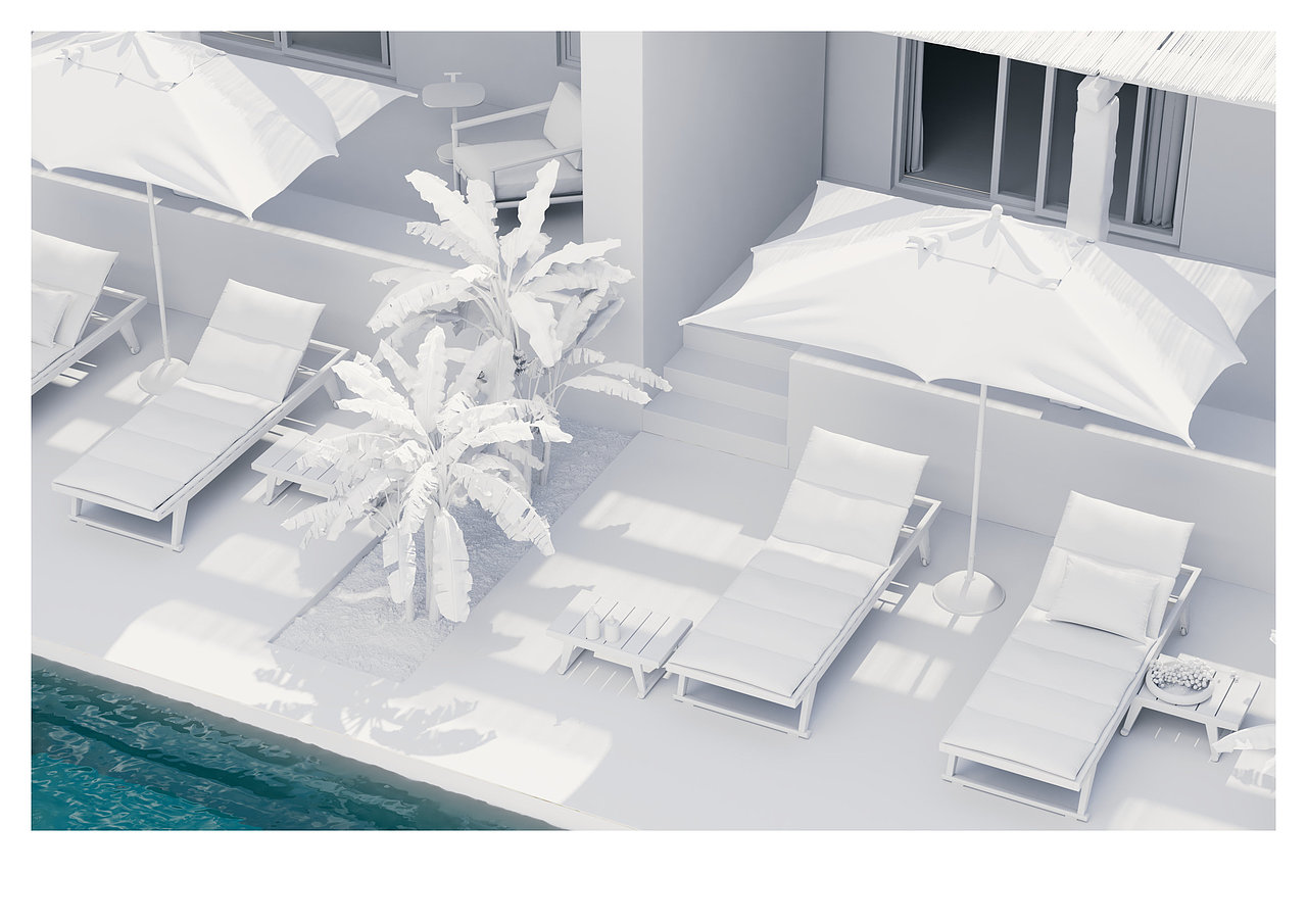 户外家具｜希腊式「侘寂」高水平产品渲染（图ZMjY4MTk1OTY0） - 场景 - 站酷设计师像素引力原创素材 - 站酷ZCOOL