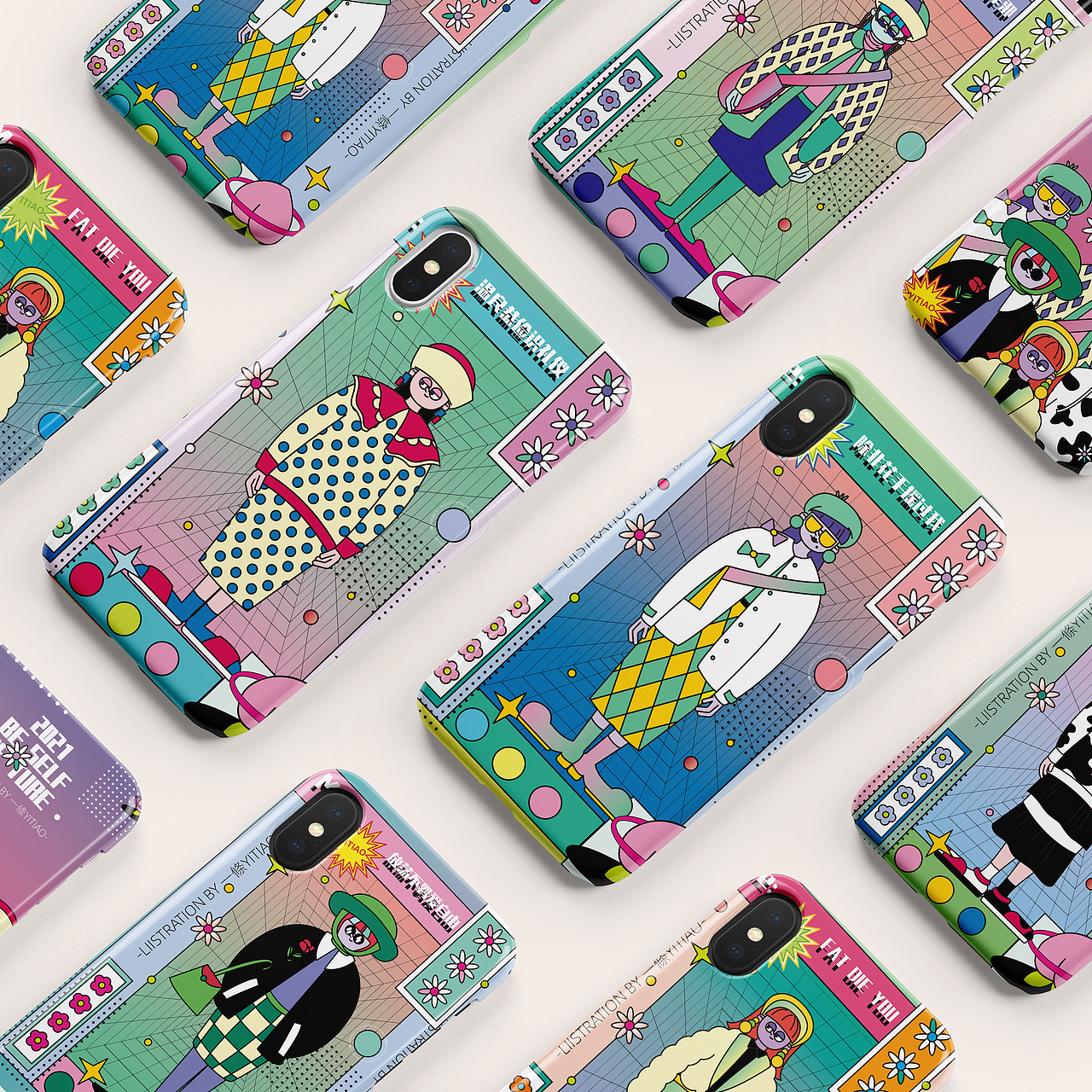 潮流人物海報(bào)+樣機(jī)（圖ZMjU5ODc4NTIw） - 新銳潮流插畫(huà) - 站酷設(shè)計(jì)師一條桃插畫(huà)原創(chuàng)素材 - 站酷ZCOOL