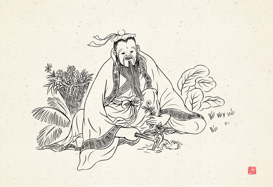 几种版本的《采药图》