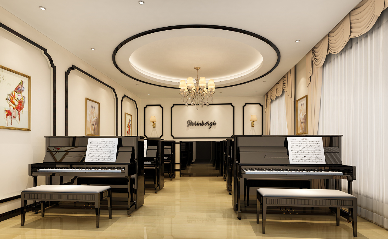 1992效果图-琴行|空间|家装设计|一九九二李小然 - 原创作品 - 站酷