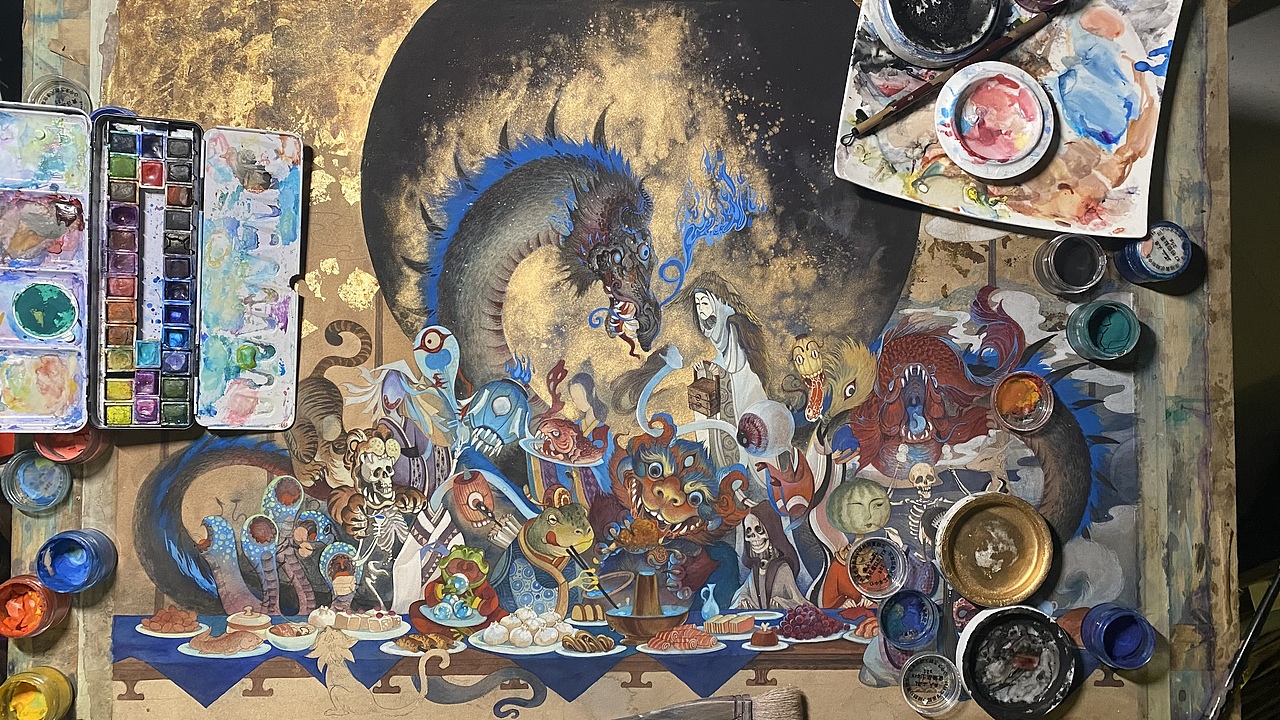百鬼宴（图ZMjQwMzYwNjI4） - 绘画 - 站酷设计师不管了_鹿原创素材 - 站酷ZCOOL