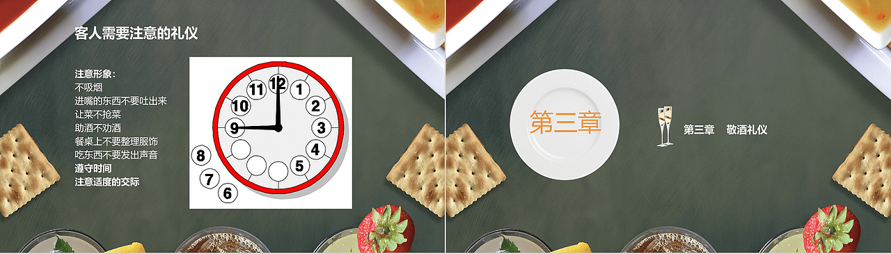 精美实用商务社交职场礼仪餐桌礼仪培训PPT模板