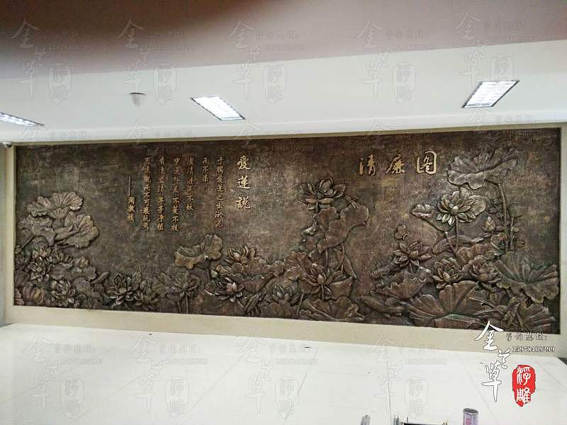 【案例】：莲花（荷花）文化墙/背景墙（图）（图ZMTI3MTUxMTg0） - 雕塑 - 站酷设计师浮雕设计定制公司原创素材 - 站酷ZCOOL