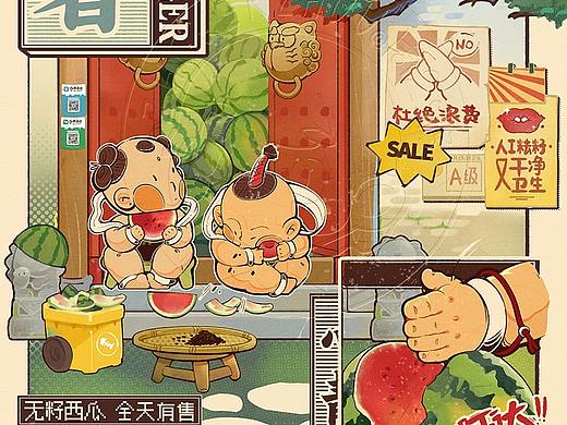 夏季节气|小满|大暑（个人主页-ZNjEyNDY1NDg=） - 商业插画 - 站酷设计师周二粥zozo原创素材 - 站酷ZCOOL