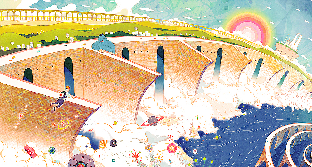 U先生的旅行（图ZMjUxMzIyMjA=） - 儿童插画 - 站酷设计师飞行猴原创素材 - 站酷ZCOOL
