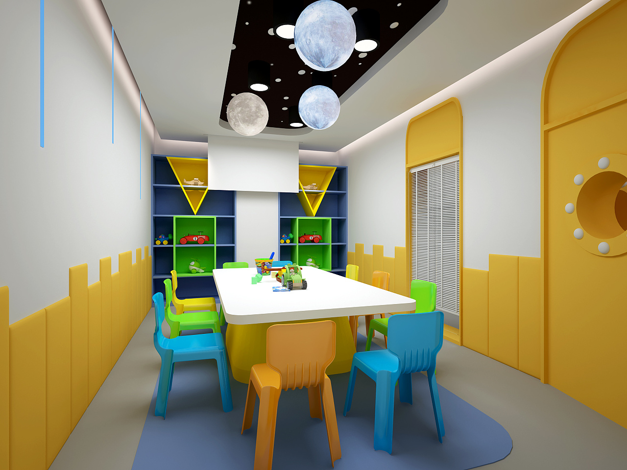 儿童培训中心教育机构装修设计|空间|室内设计|品艺装饰 - 原创作品 - 站酷 (ZCOOL)