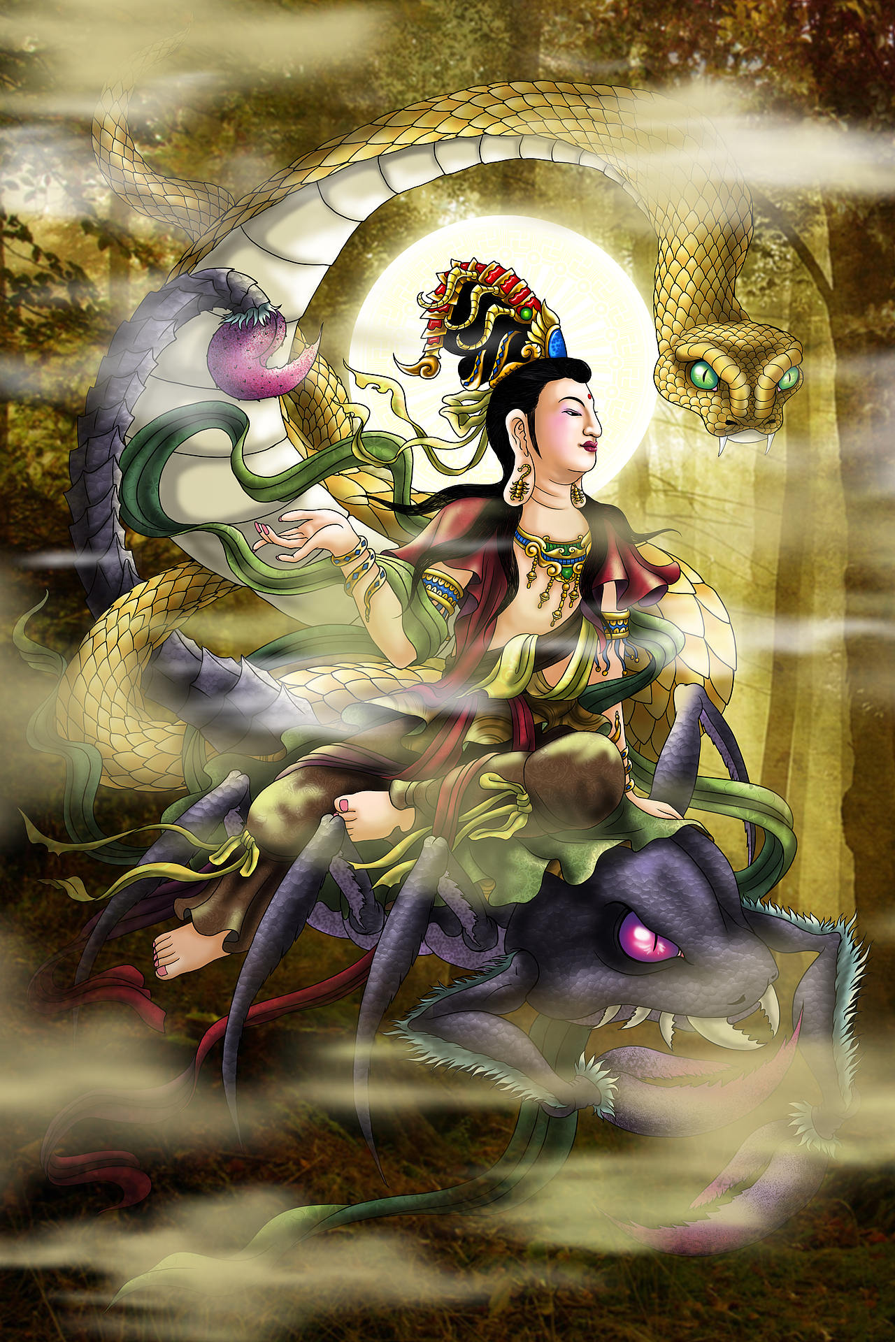三十三观音----岩户观音（图ZNTA4NTAyNDQ=） - 游戏原画 - 站酷设计师超级无敌红蛋蛋原创素材 - 站酷ZCOOL