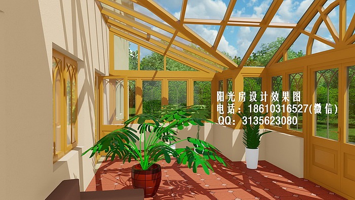 D1500英式古典阳光房设计效果图(幅)