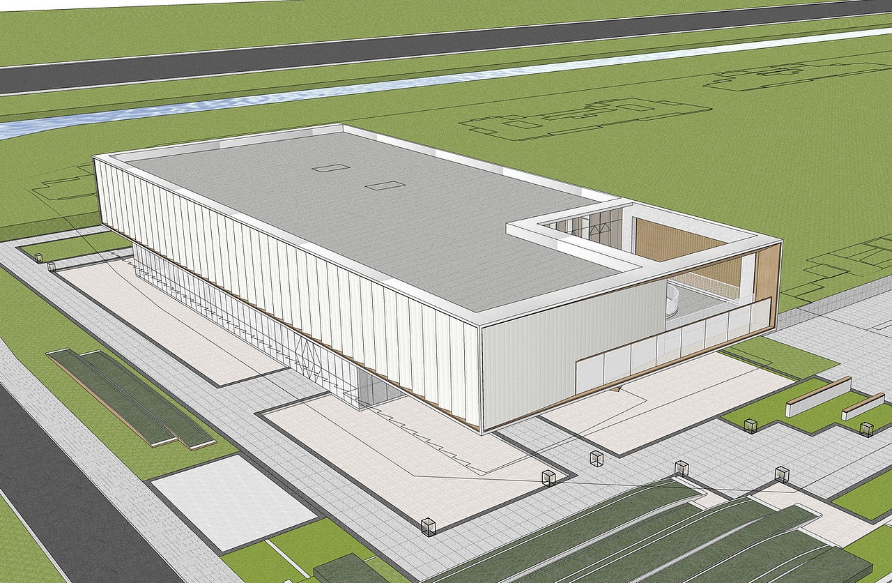 现代美术馆SU模型下载