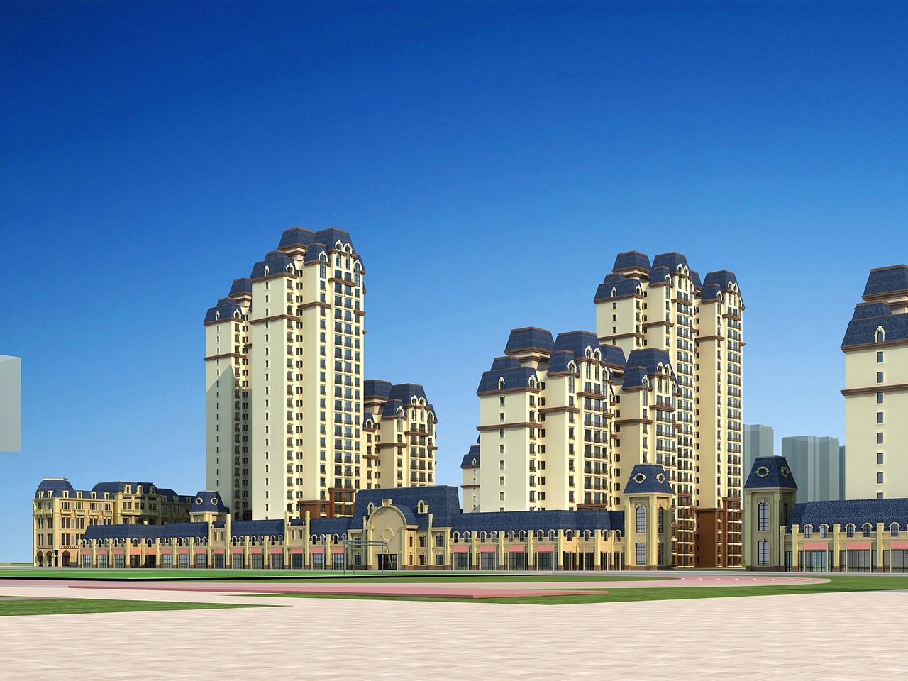 金昌某小区建筑效果图设计（图ZNDY0MDQ5OTY=） - 建筑设计 - 站酷设计师设计师董帅原创素材 - 站酷ZCOOL