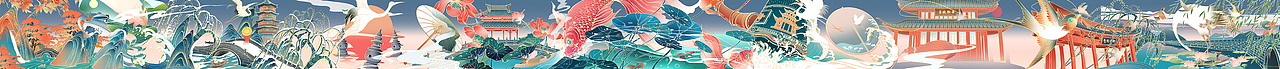 2020总结一：花西子×西湖印记礼盒/长卷插画（图ZMjM3ODEwMTI0） - 商业插画 - 站酷设计师wnuo五弄原创素材 - 站酷ZCOOL