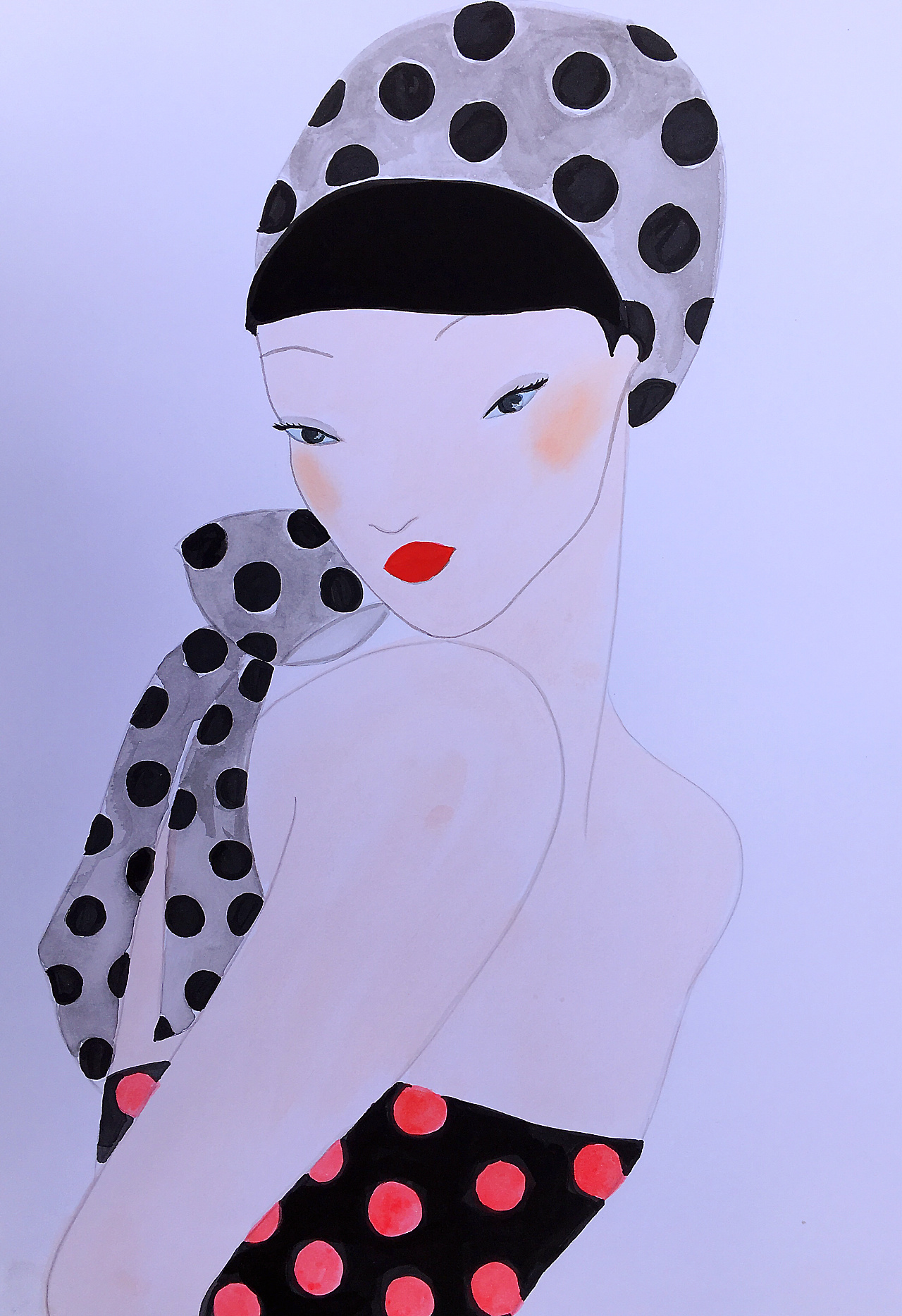 波点女孩|插画|商业插画|jie2019 - 原创作品 - 站酷 (zcool)