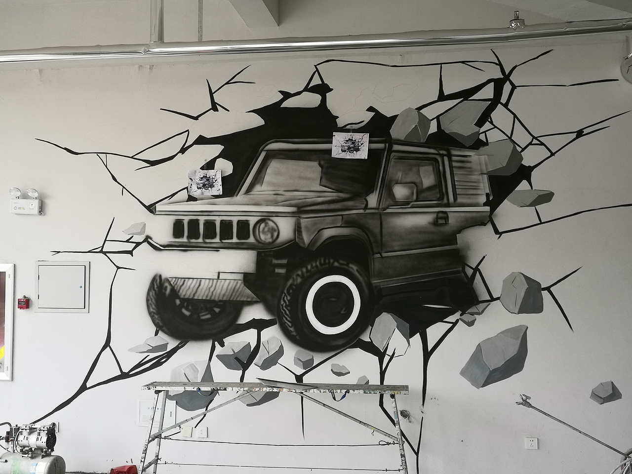 日照文化墙壁画，手绘墙，幼儿园彩绘，墙体彩绘，景观（图ZMjQ0MjUwMTUy） - 商业插画 - 站酷设计师聚精绘神壁画原创素材 - 站酷ZCOOL