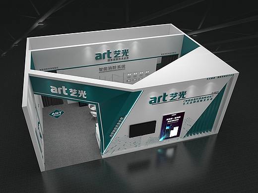 科技展会展位 展厅 舞台 路演 美陈 展览设计3D效果图