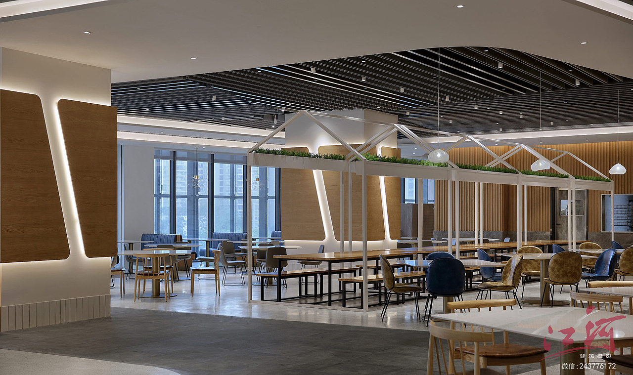 腾讯总部食堂|餐厅空间摄影|腾讯大厦餐厅摄影