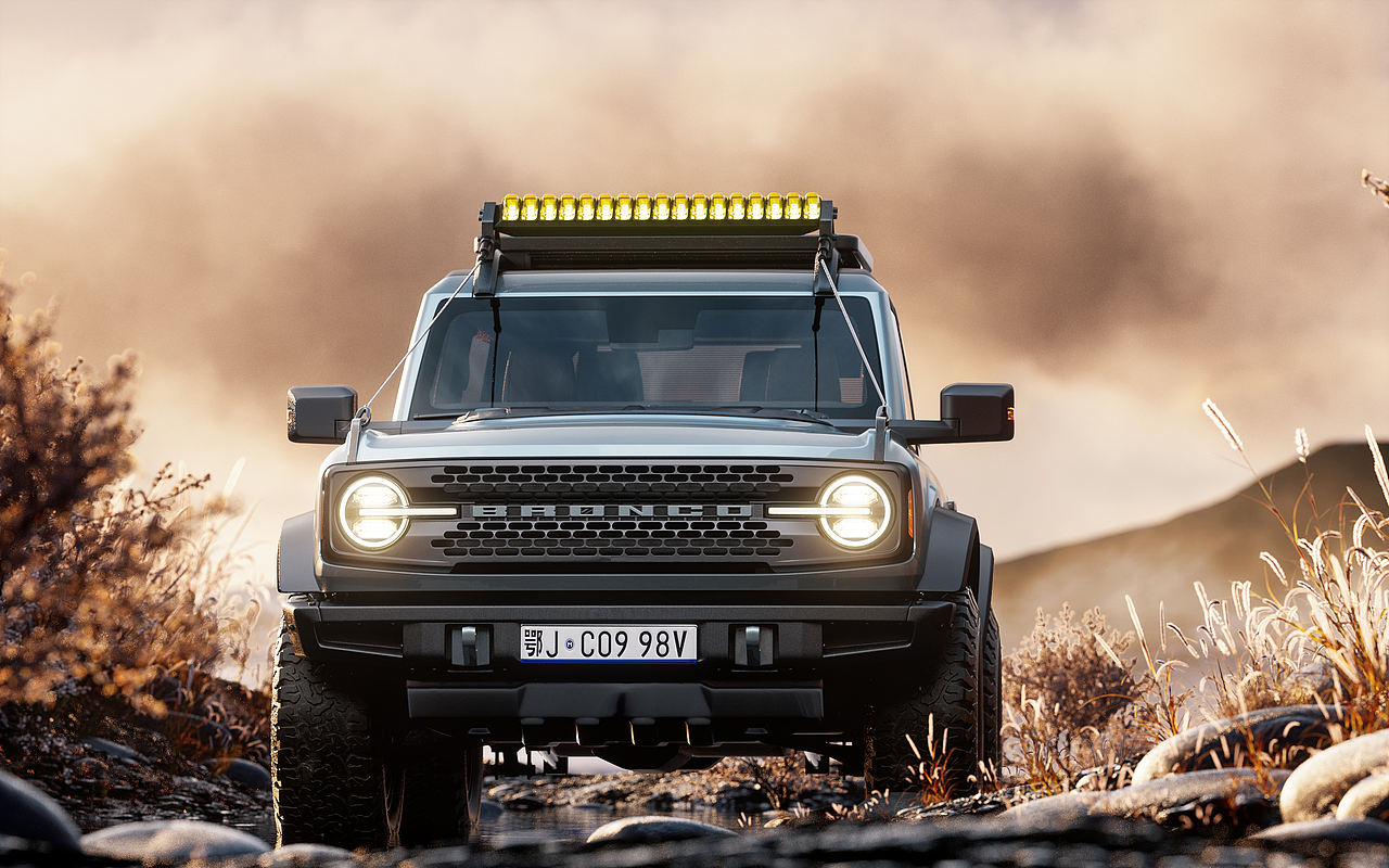 Ford Bronco CGI 福特烈马 硬派SUV 户外场景渲染(图ZMzQxNzgzNzIw) - 机械/交通 - 站酷设计师程弎益原创素材 - 站酷ZCOOL