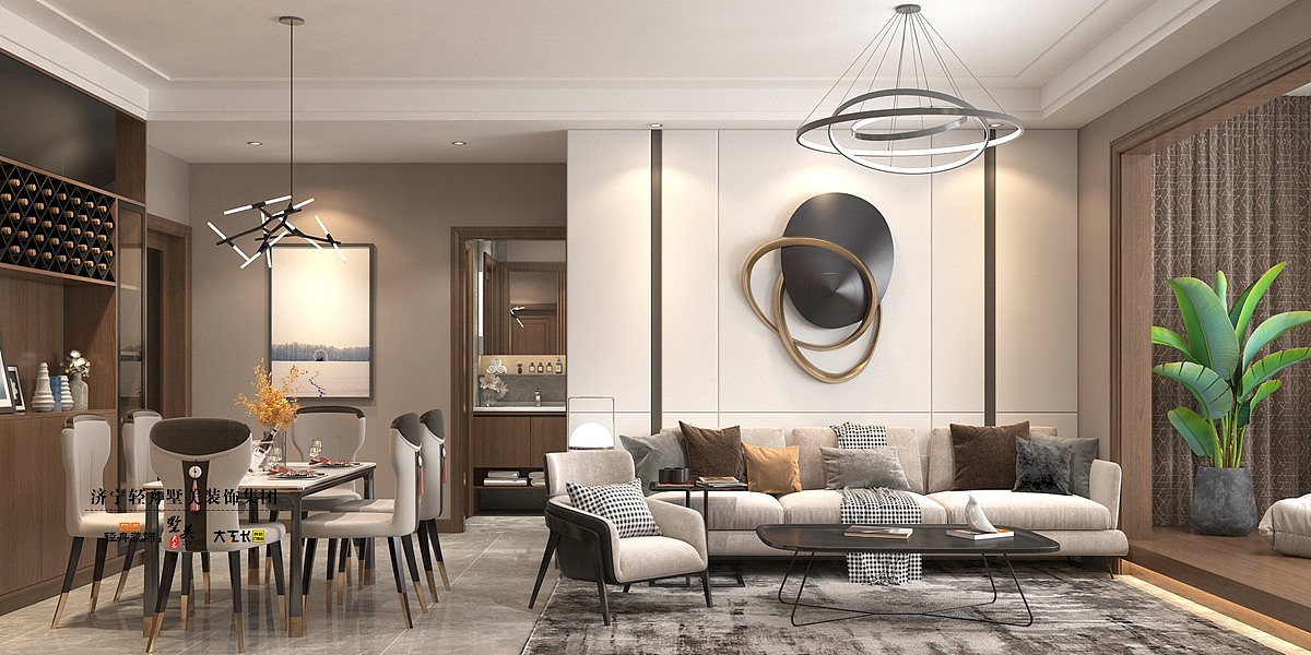 济宁睿湖印象 B3户型155平米 现代风格装修设计方案（图ZMjA1NTEyMTIw） - 家装设计 - 站酷设计师济宁装修设计师原创素材 - 站酷ZCOOL