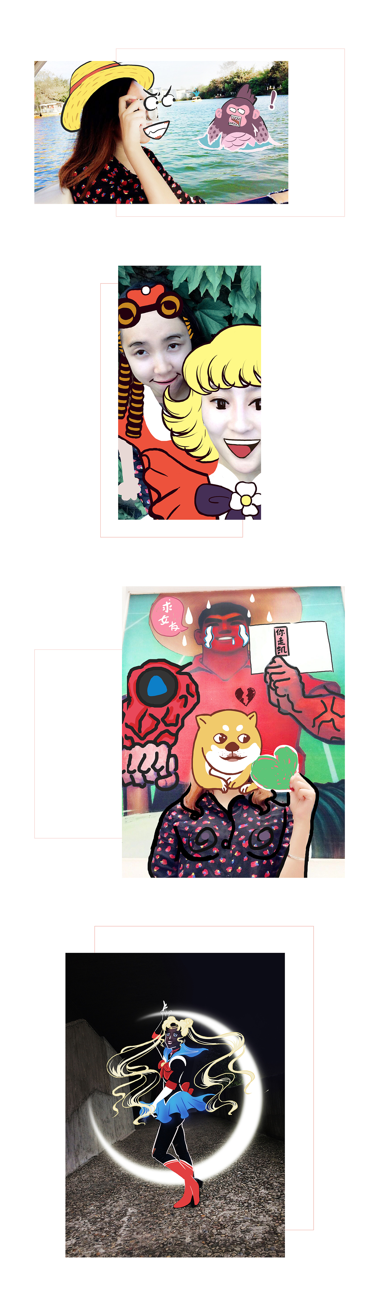 郊游照片的疯狂畅想（图ZNzg4Nzc5ODQ=） - 新锐潮流插画 - 站酷设计师lnuit原创素材 - 站酷ZCOOL