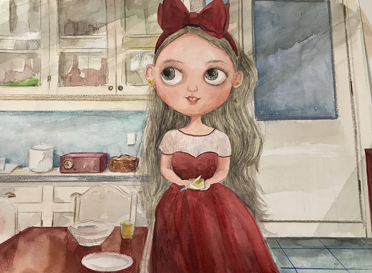 胡然然插画《了不起的麦瑟尔夫人》