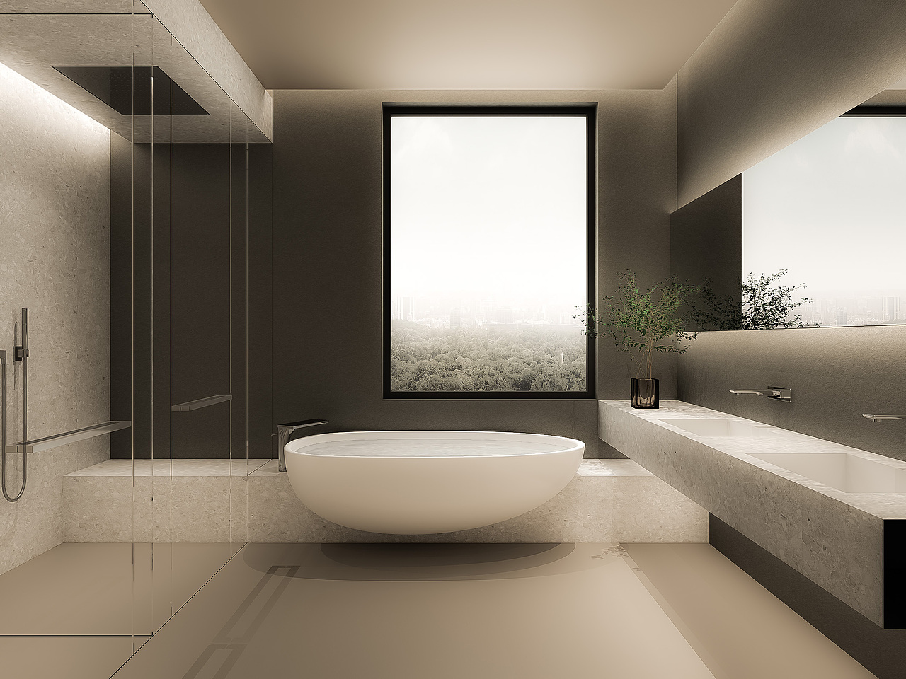 意式极简风格 施工图 效果图