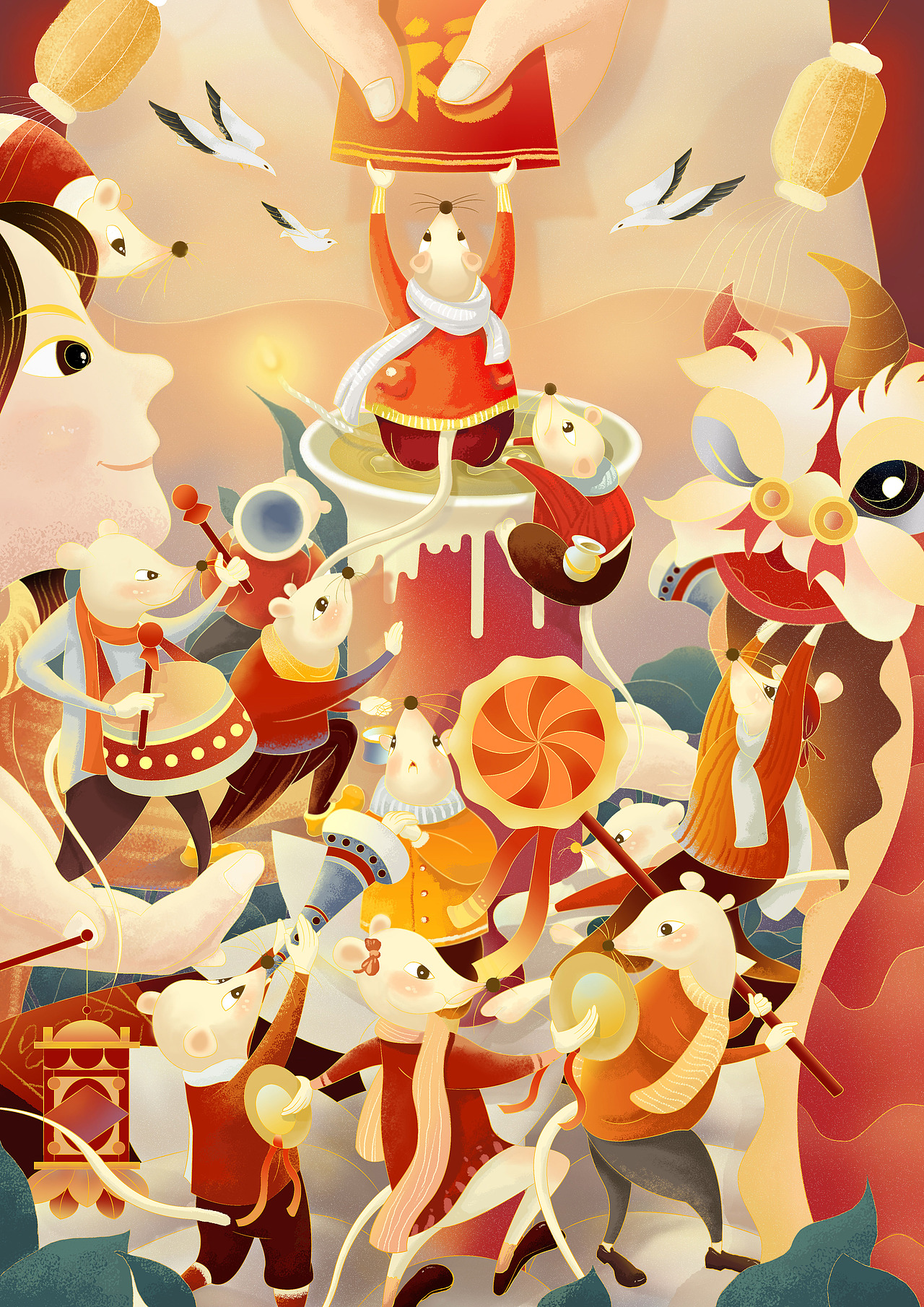 插画 | 子鼠贺岁