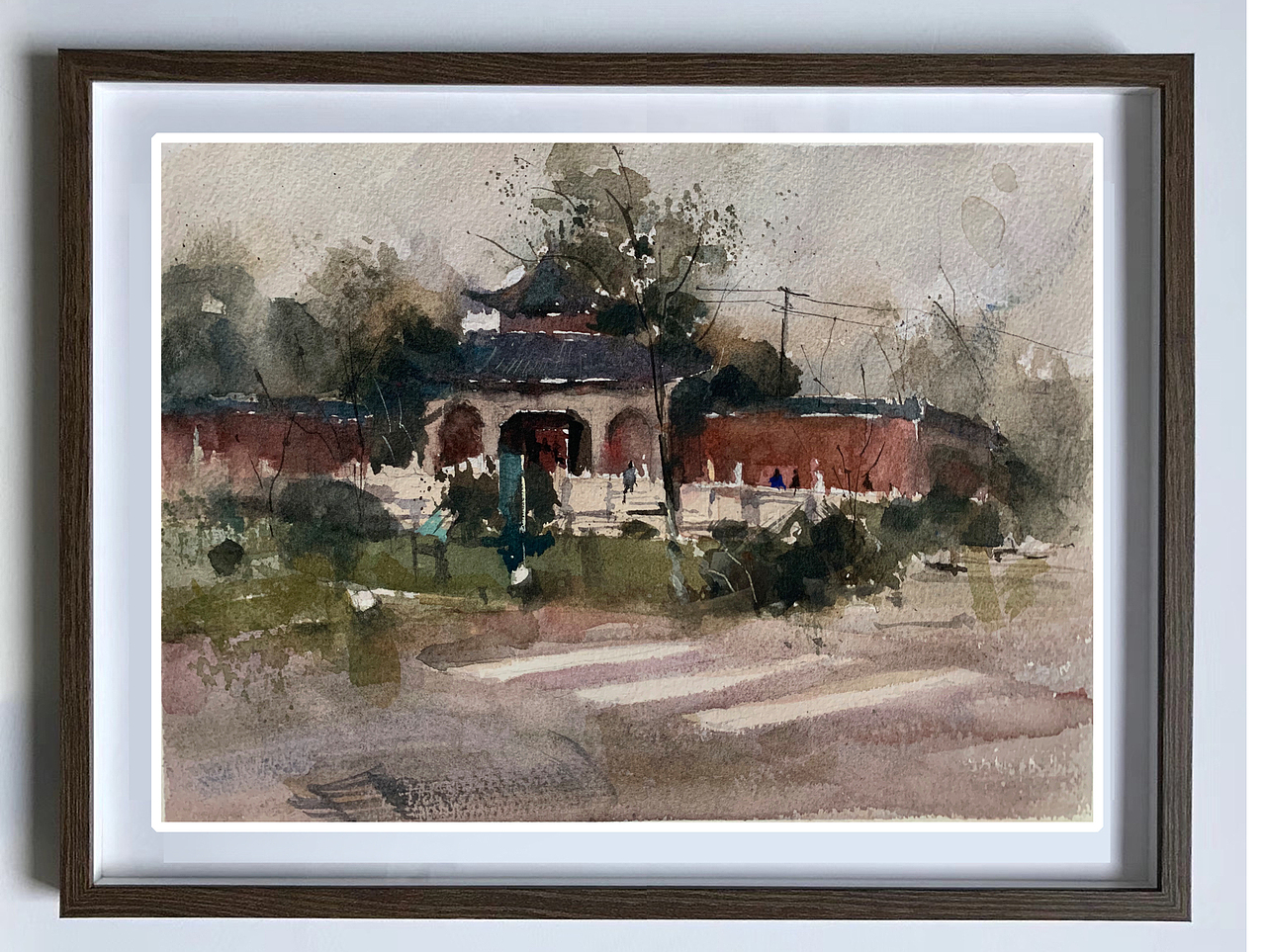夏宇航水彩《中山陵民国老邮局》