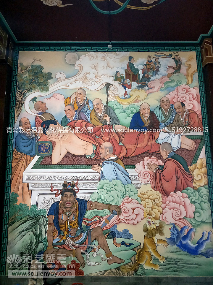 河北省永清县安育清真寺佛堂彩绘壁画